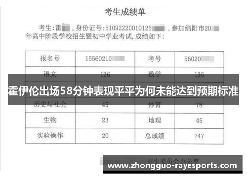 霍伊伦出场58分钟表现平平为何未能达到预期标准